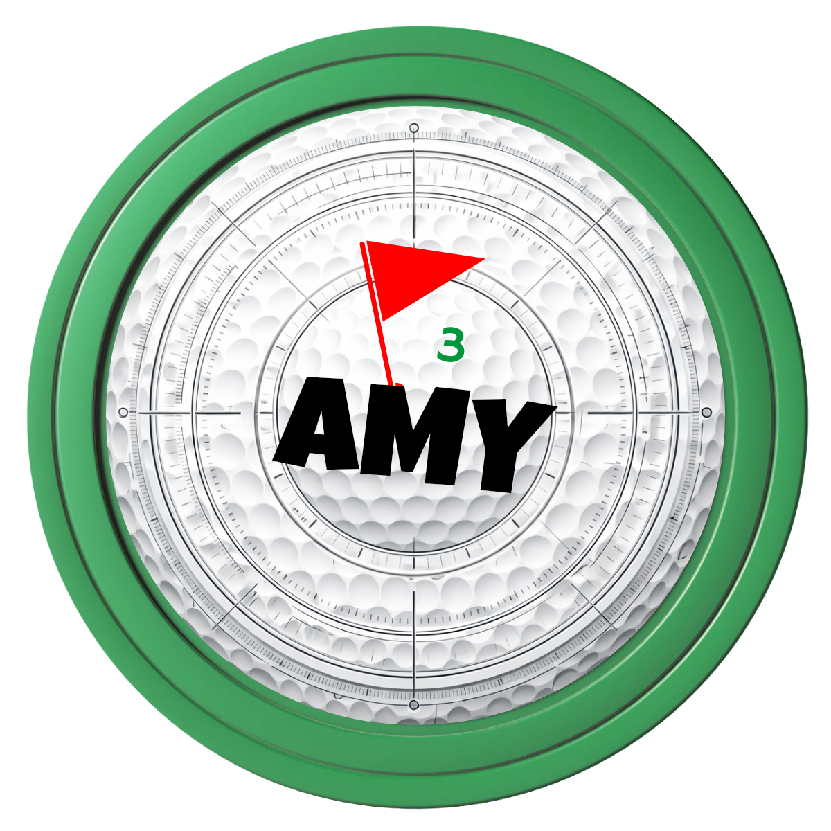 Ball Marcus Jr. Composite Poker Chips - Green / Solid - Front