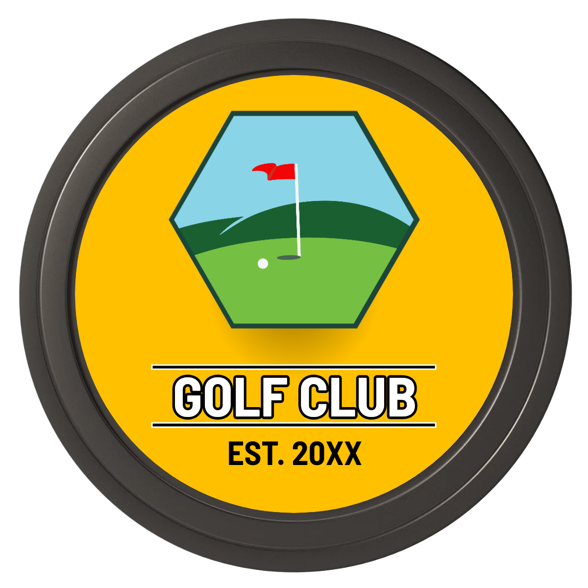 Birdy Bevy Composite Poker Chips - Black / Solid - Front