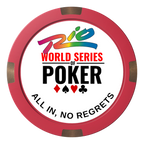 WSOP Composite & Metal Hybrid Poker Card Protectors - Red - Front