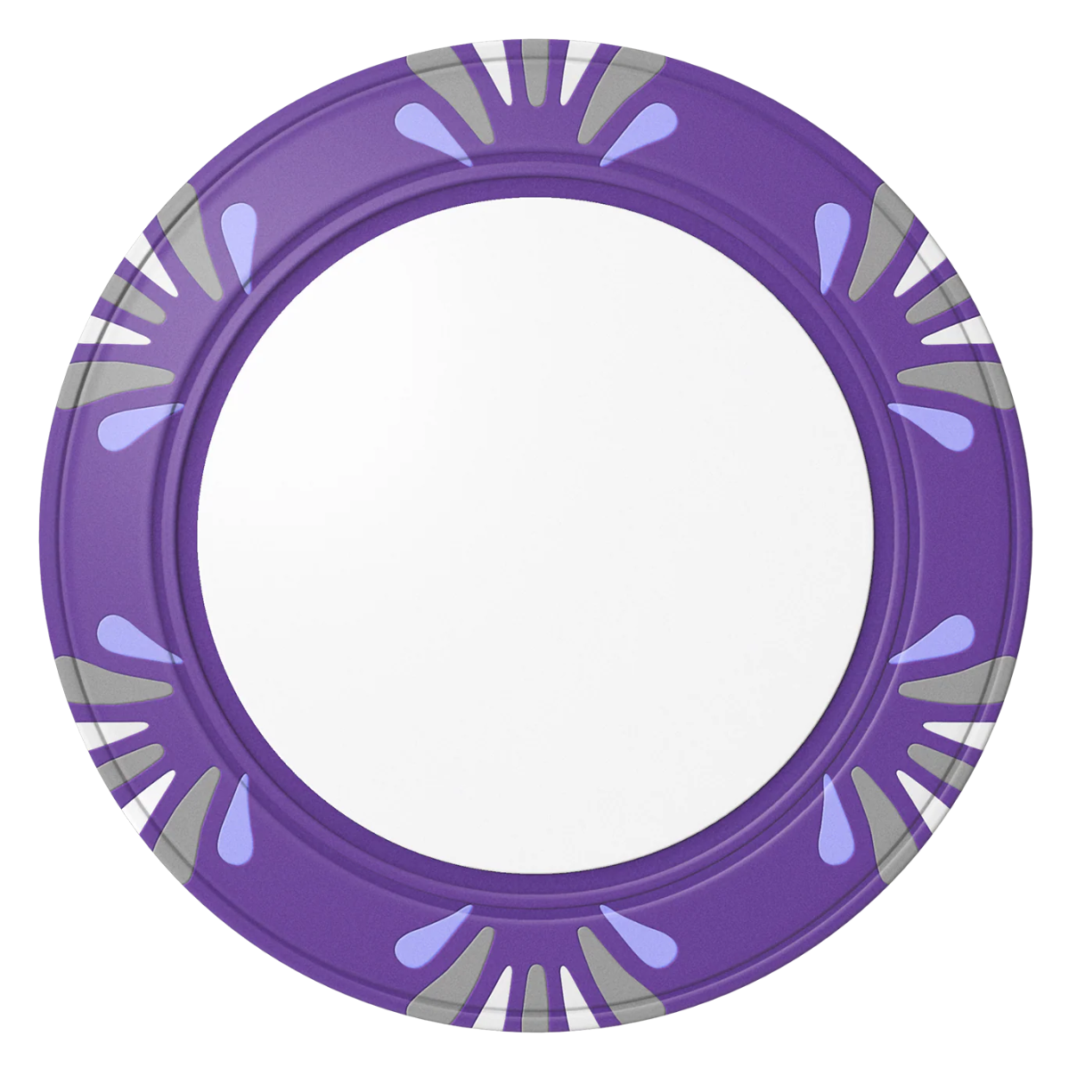 Create Your Own Clay Poker Chips - Purple / Macau / 40mm - Back