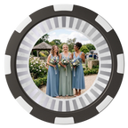 Be My Bridesmaid Simple Composite Poker Chips - Black / 8 Spot - Back