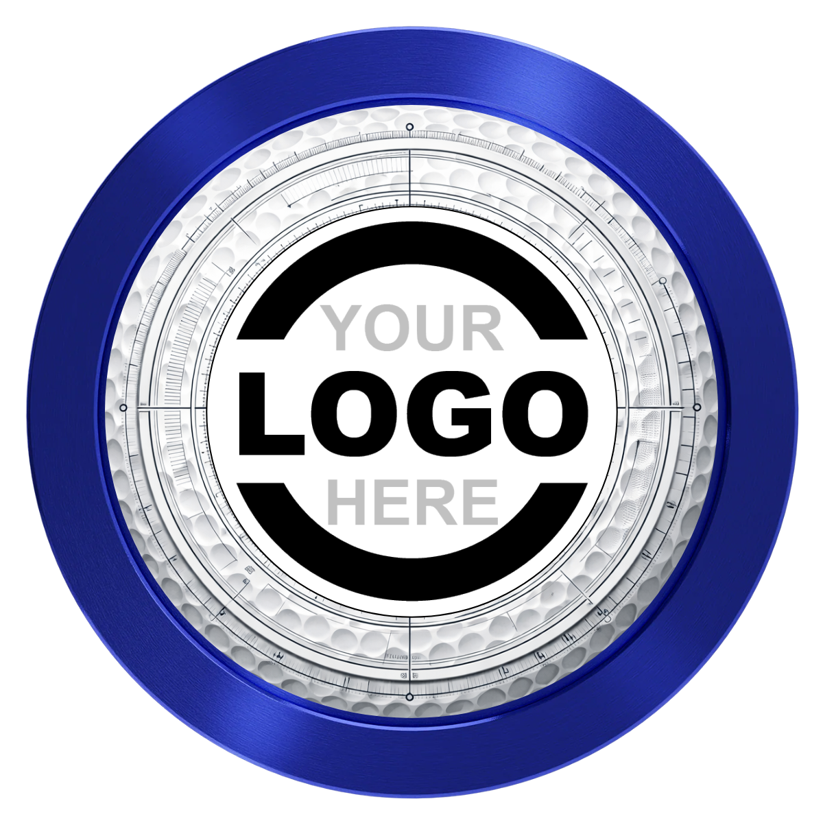 Ball Marcus Jr. Aluminum Poker Chips - Blue - Back