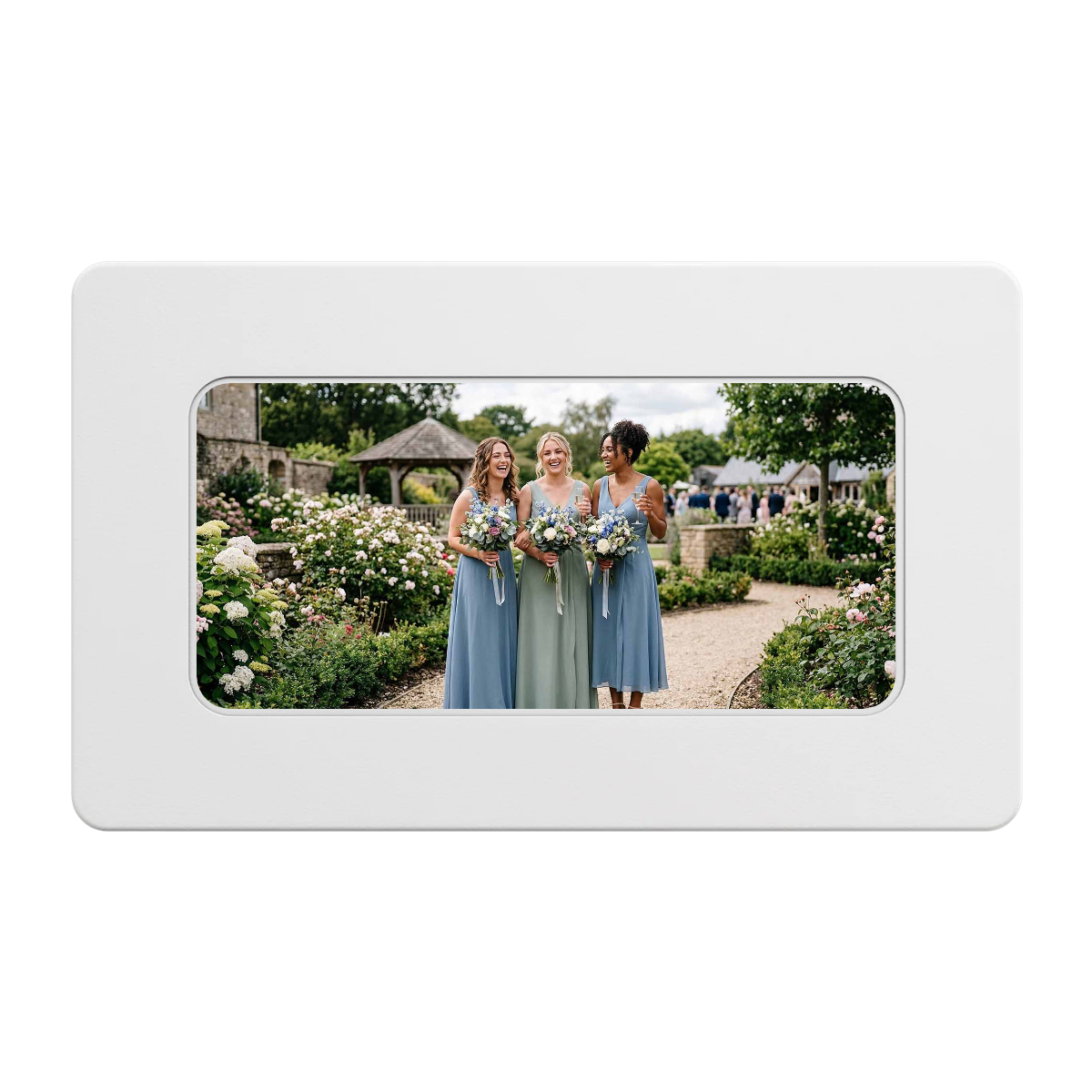 Be My Bridesmaid Simple Rectangular Poker Chip Plaques - White - Back