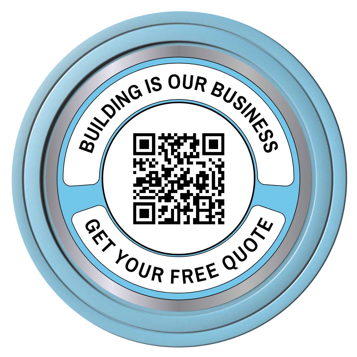 Acme Construction Composite Poker Chips - Light Blue / Solid - Front