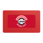 Two Tone Logo Rectangular Poker Chip Plaques - Red - Back