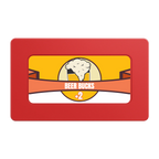 Banner Brew Rectangular Poker Chip Plaques - Red - Front