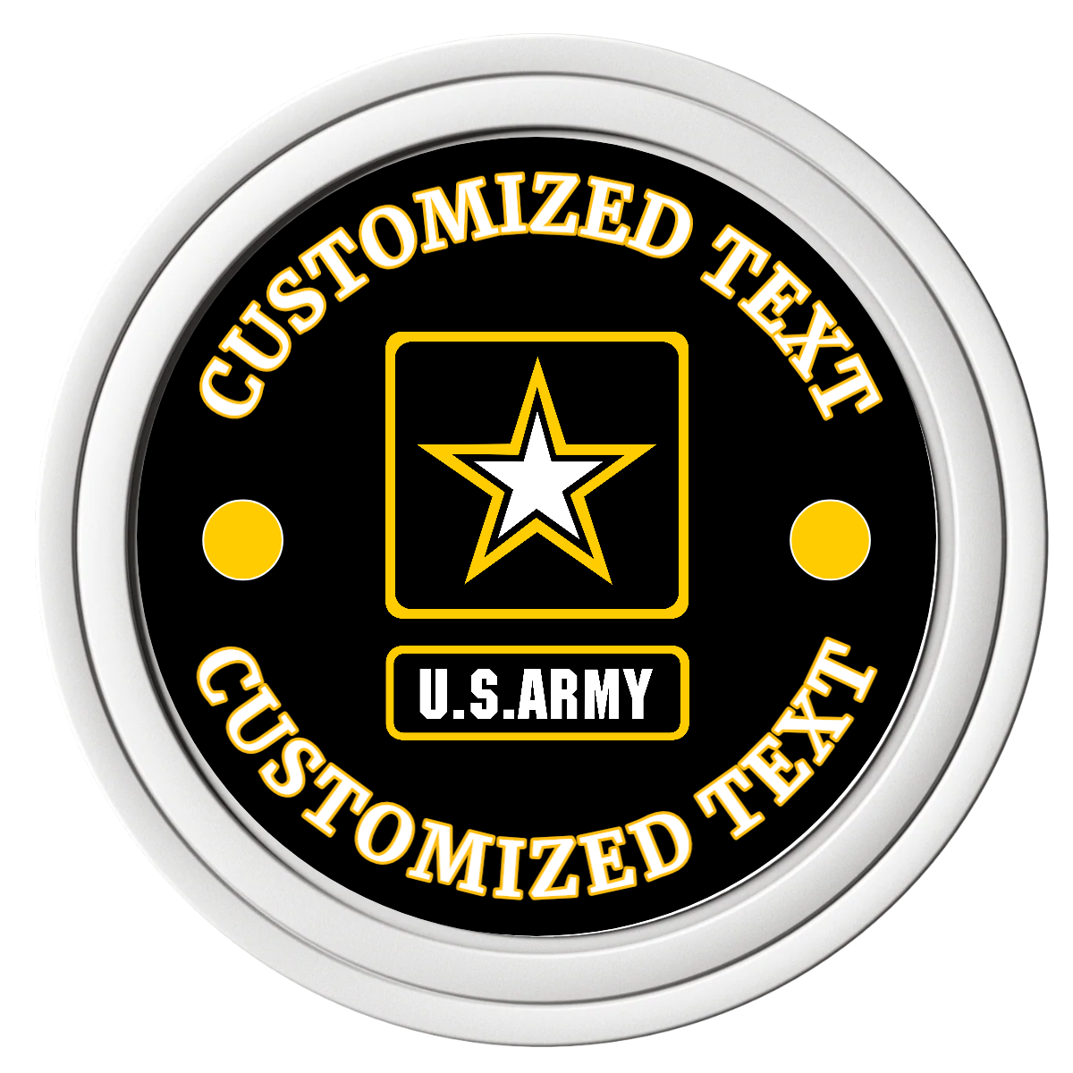 Army Strong Composite Poker Chips - White / Solid - Front