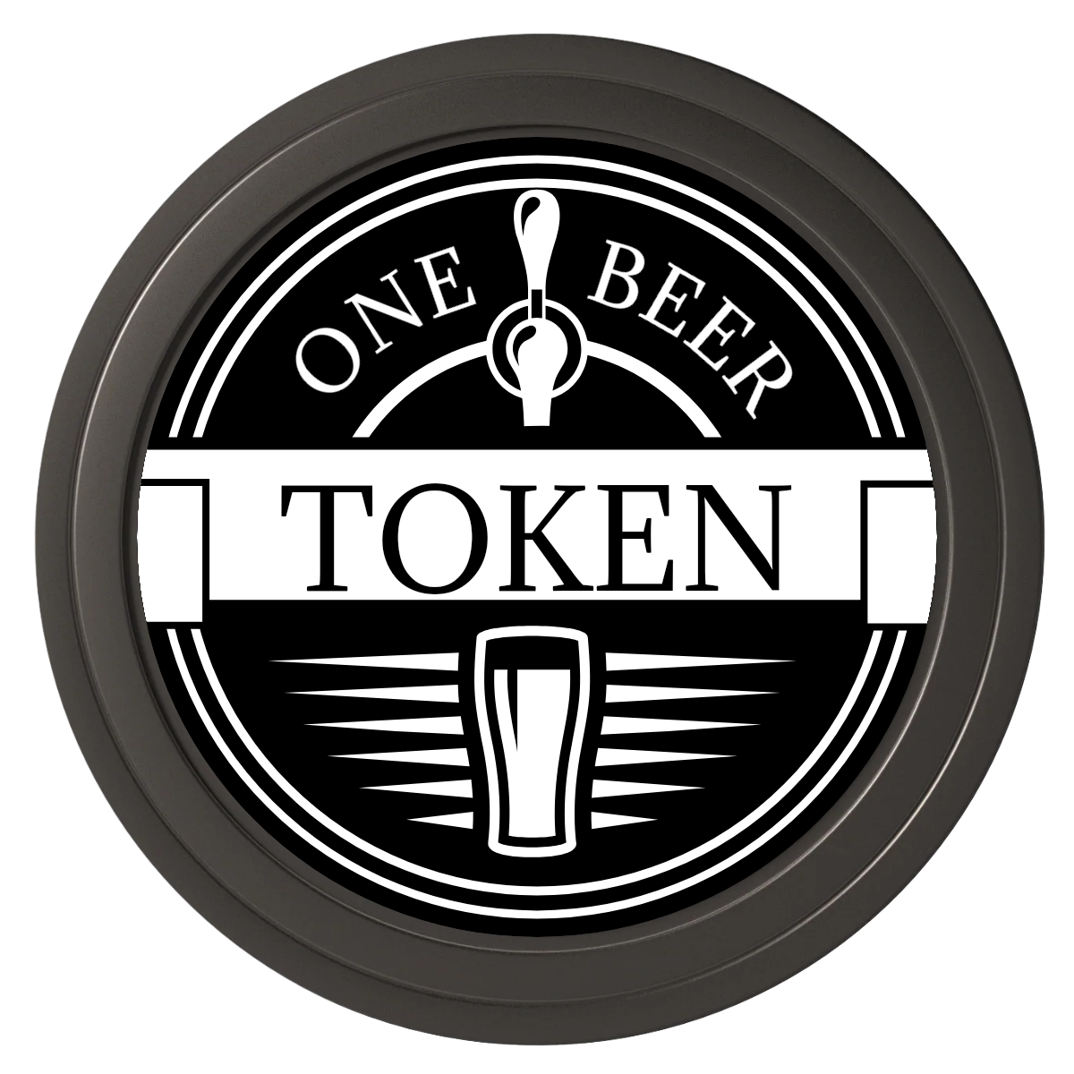 Tap Out Composite Poker Chips - Black / Solid - Front