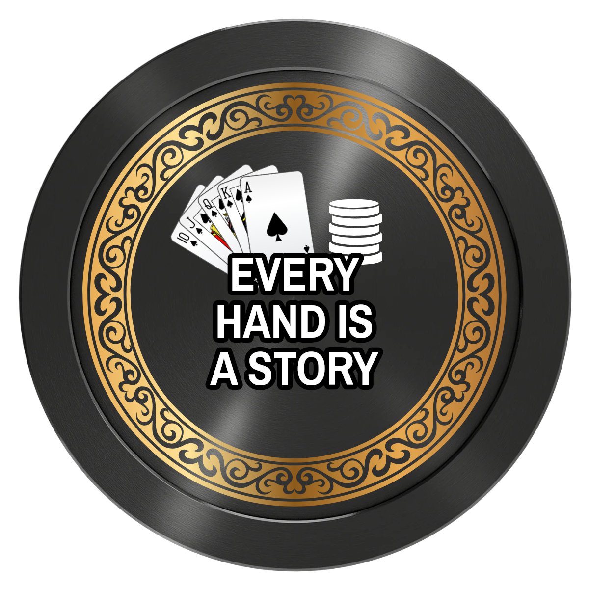Ante Up Poker Room Aluminum Poker Card Guards - Black - Back