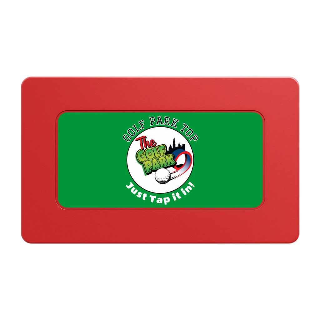Golf Slogan Rectangular Poker Chip Plaques - Red - Back