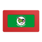 Golf Slogan Rectangular Poker Chip Plaques - Red - Back