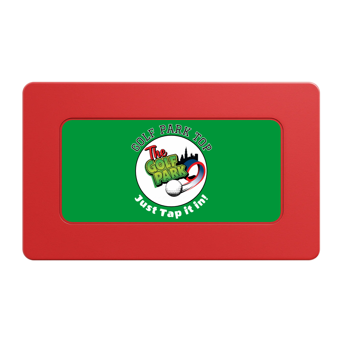 Golf Slogan Rectangular Poker Chip Plaques - Red - Back