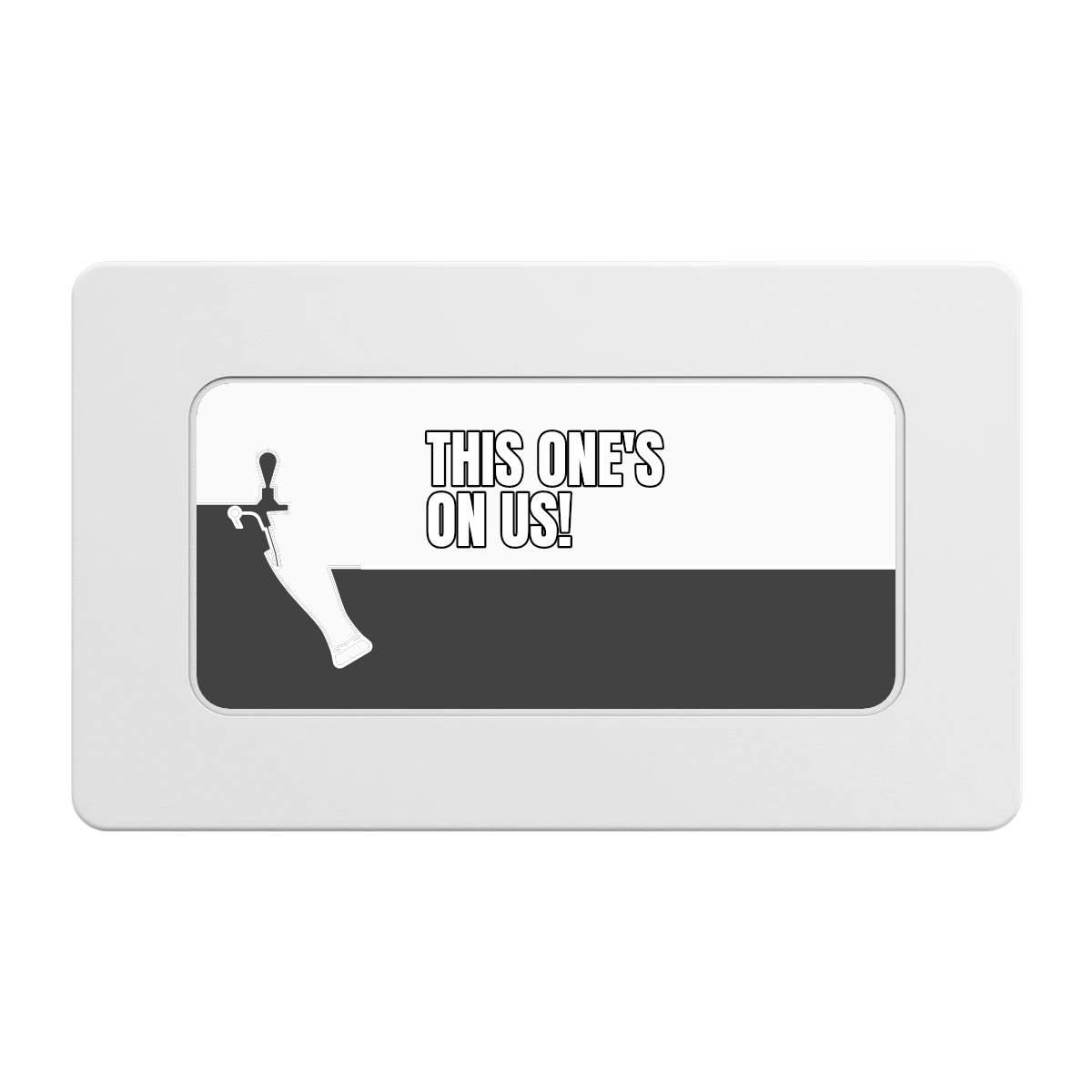 I'd Tap That Rectangular Poker Chip Plaques - White - Back