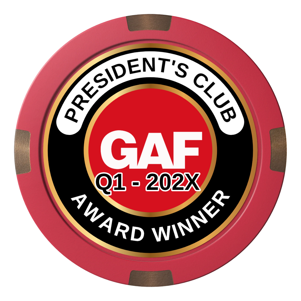 President's Club Composite & Metal Hybrid Poker Chips - Red - Back