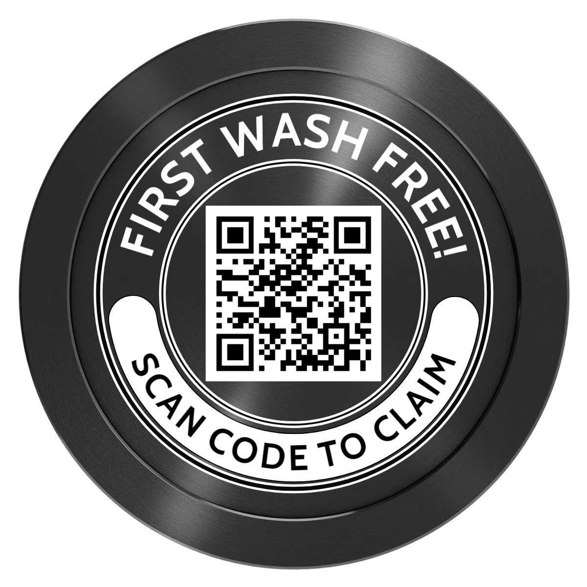 Car Wash Promotion Aluminum Poker Chips - Black - Back