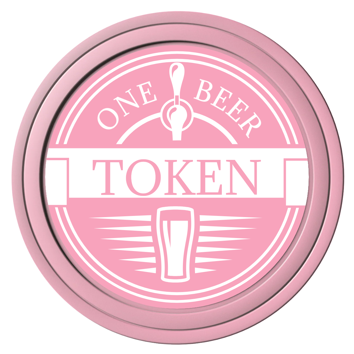 Tap Out Composite Poker Chips - Pink / Solid - Front