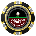 Teed Up Clay Poker Chips - Black / Monte Carlo / 40mm - Back