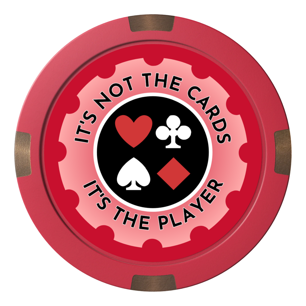 Your Four Suits Composite & Metal Hybrid Poker Card Protectors - Red - Back
