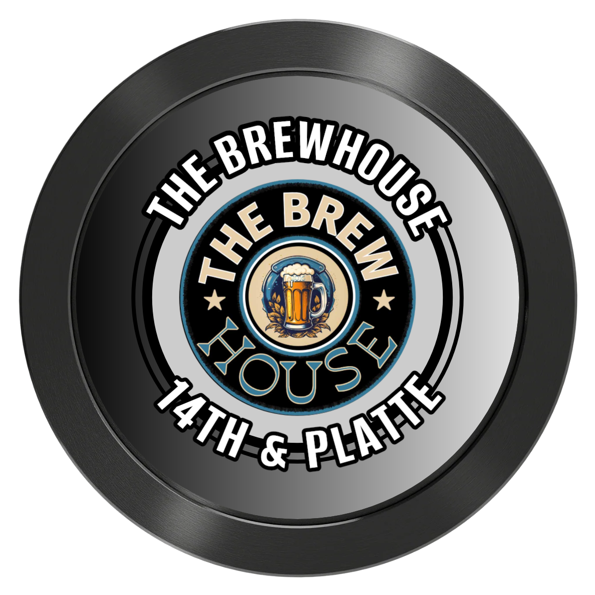 Ice Cold Beer Drink Token Aluminum Poker Chips - Black - Back