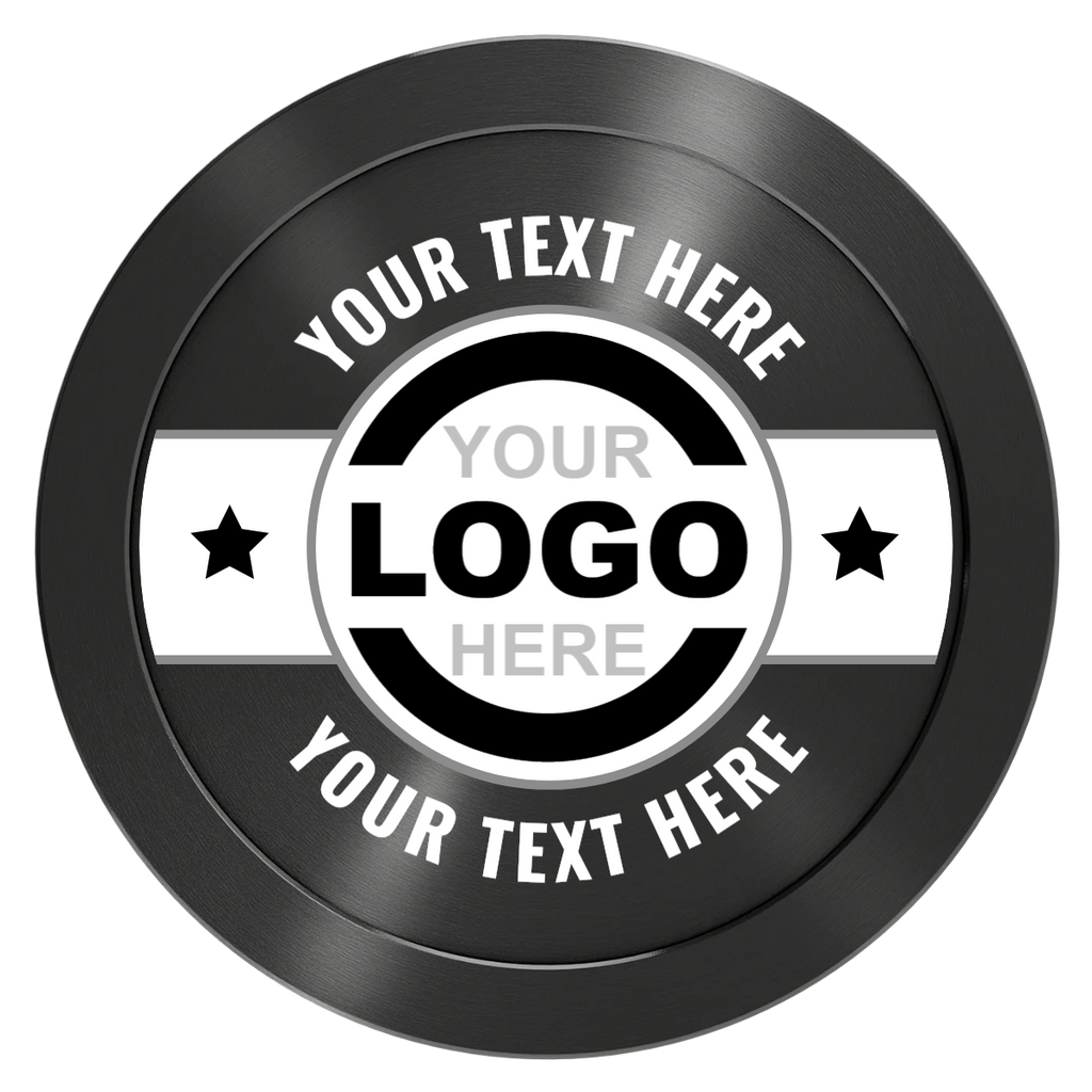 Star Banner Aluminum Poker Chips - Black - Front