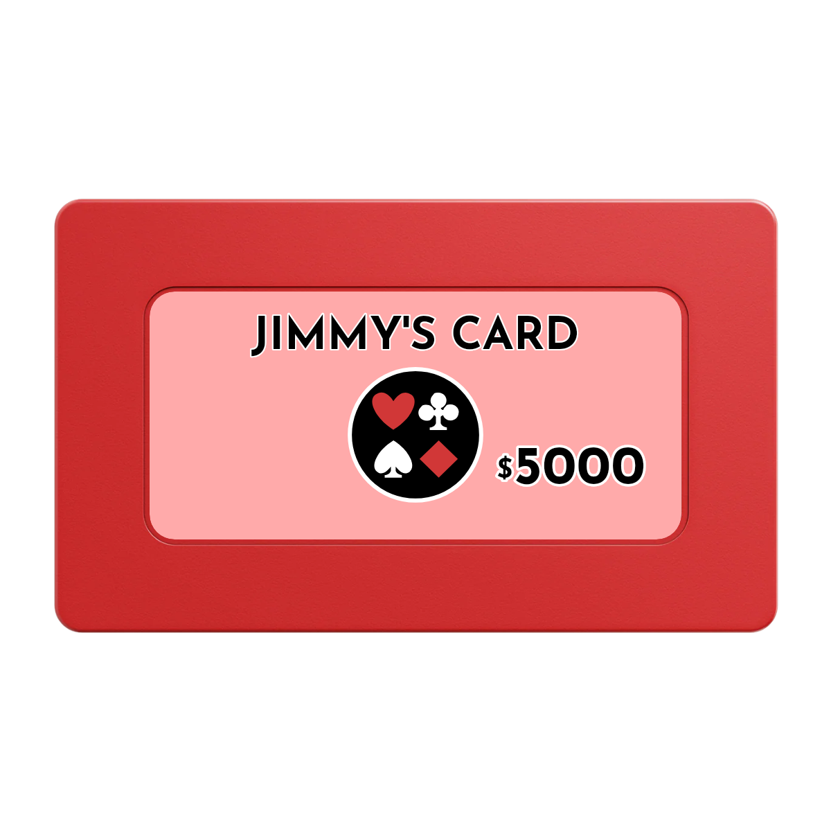 Your Four Suits Rectangular Poker Chip Plaques - Red - Back
