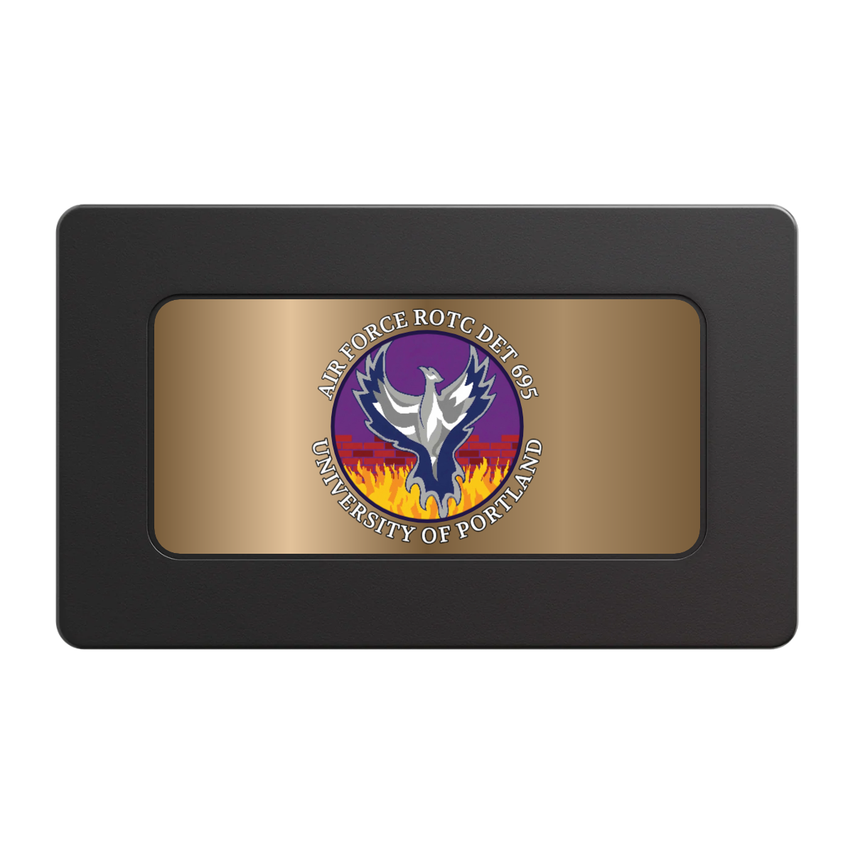 Air Force ROTC Det 695 Rectangular Poker Chip Plaques - Black - Front
