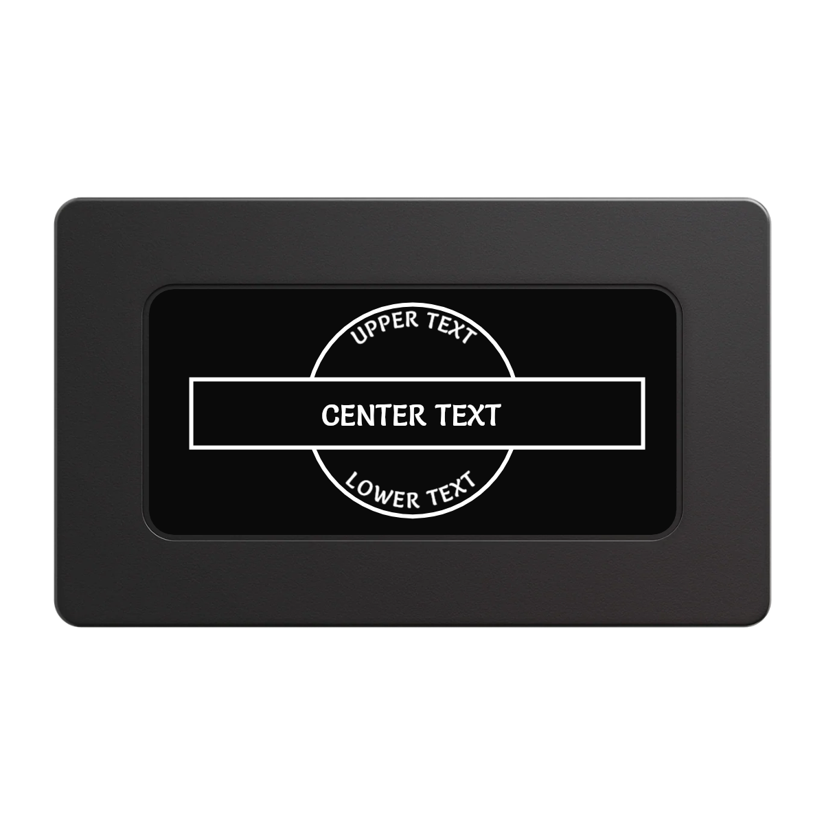 Crisp Banner Rectangular Poker Chip Plaques - Black - Back