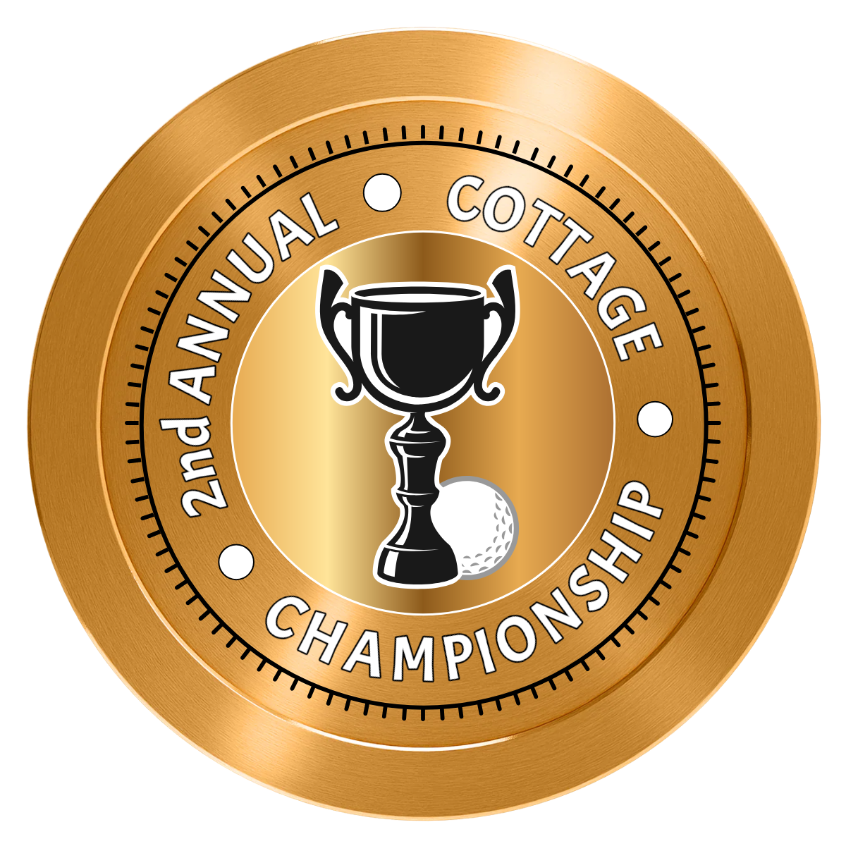 Club Champion Aluminum Poker Chips - Gold - Front