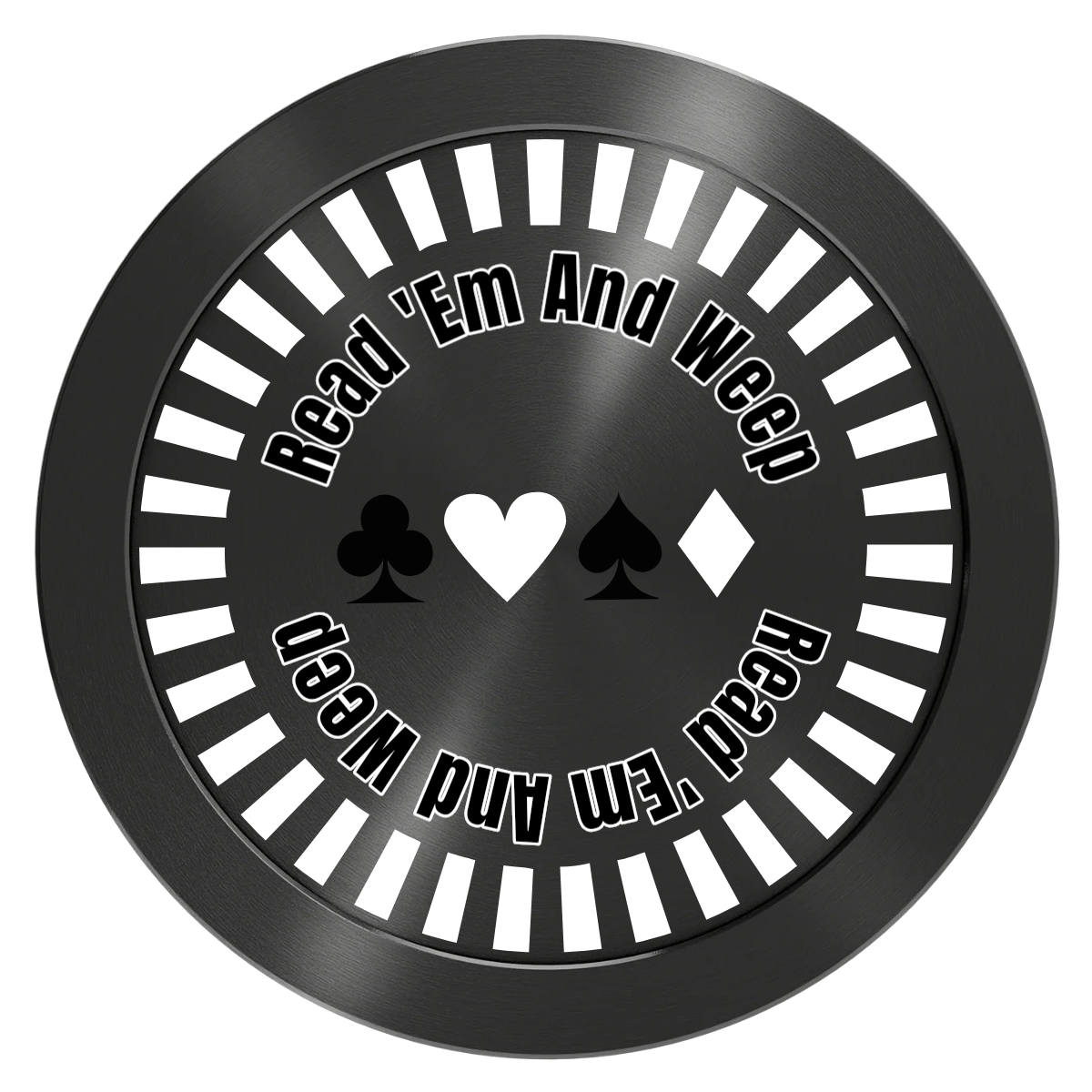 Gabe's Poker Room Aluminum Poker Card Guards - Black - Front