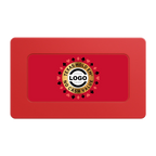 Texas Hold Em' Rectangular Poker Chip Plaques - Red - Back