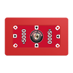 Pocket Kings Rectangular Poker Chip Plaques - Red - Back