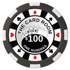 A Suitable Design Composite Poker Chips - Black / 8 Spot - Front