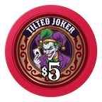 Tilted Joker 2" Composite Dealer Button - Red - Front
