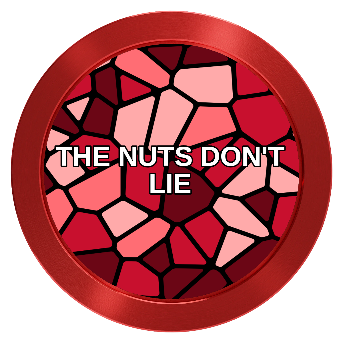 Stained Glass Aluminum Poker Card Guards - Red - Front