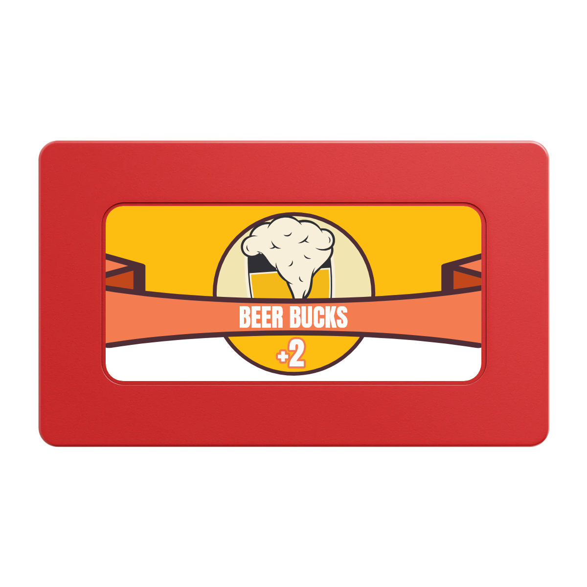 Banner Brew Rectangular Poker Chip Plaques - Red - Back