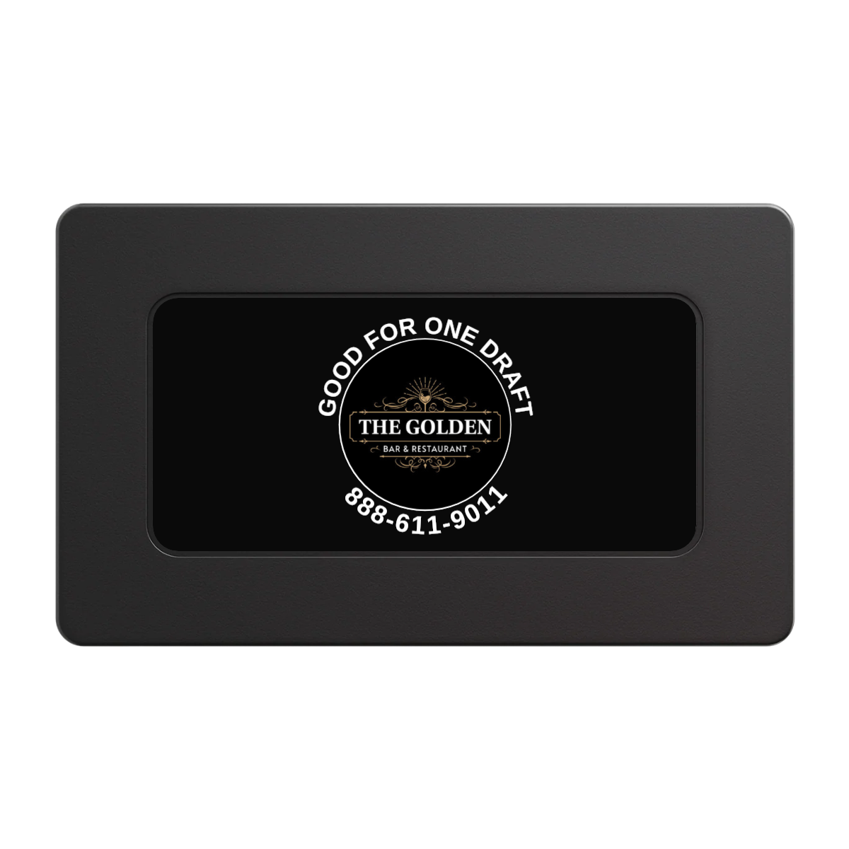 Branded Logo Bar Drink Token Rectangular Poker Chip Plaques - Black - Front