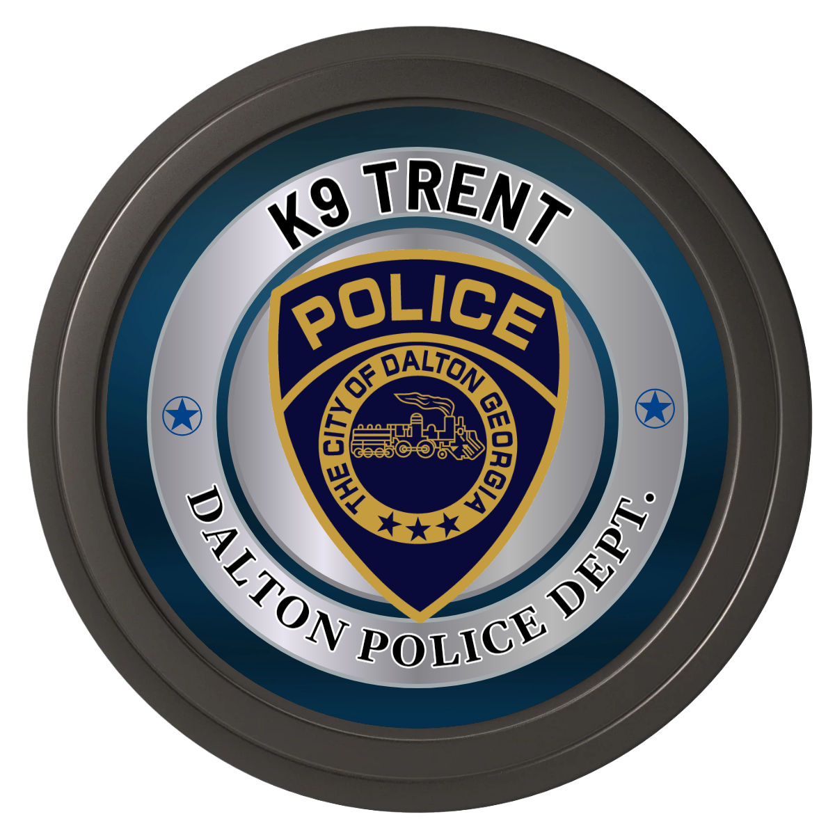 K-9 Trent Composite Poker Chips - Black / Solid - Back