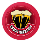 Double Pint 2 2" Oversized Poker Chips - Red - Back