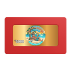 Sandy's Casino Rectangular Poker Chip Plaques - Red - Back