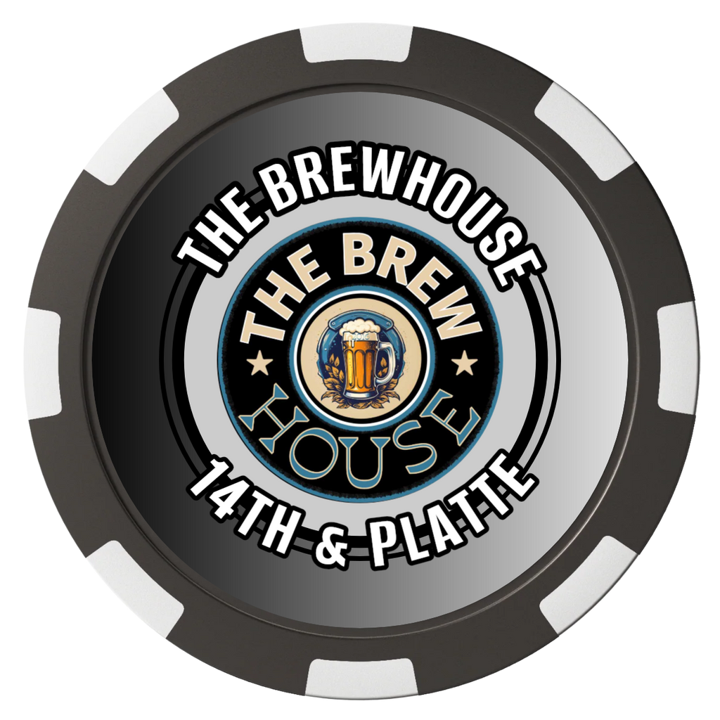 Ice Cold Beer Drink Token Magnetic Composite Poker Chips - Black / 8 Spot - Back