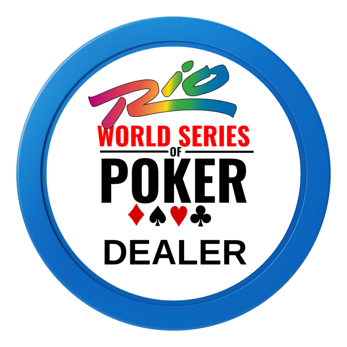 WSOP 2" Composite Dealer Button - Blue - Back
