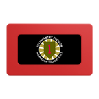 1st Infantry Division Rectangular Poker Chip Plaques - Red - Front