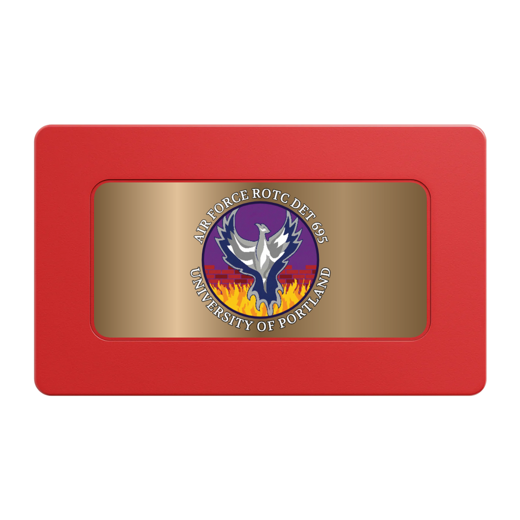 Air Force ROTC Det 695 Rectangular Poker Chip Plaques - Red - Front