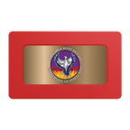 Air Force ROTC Det 695 Rectangular Poker Chip Plaques - Red - Front