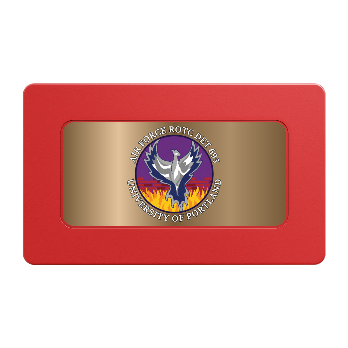 Air Force ROTC Det 695 Rectangular Poker Chip Plaques - Red - Front