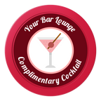 Fancy Drink 2" Oversized Poker Chips - Red - Front