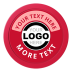 Two Tone Logo 2" Oversized Poker Chips - Red - Front