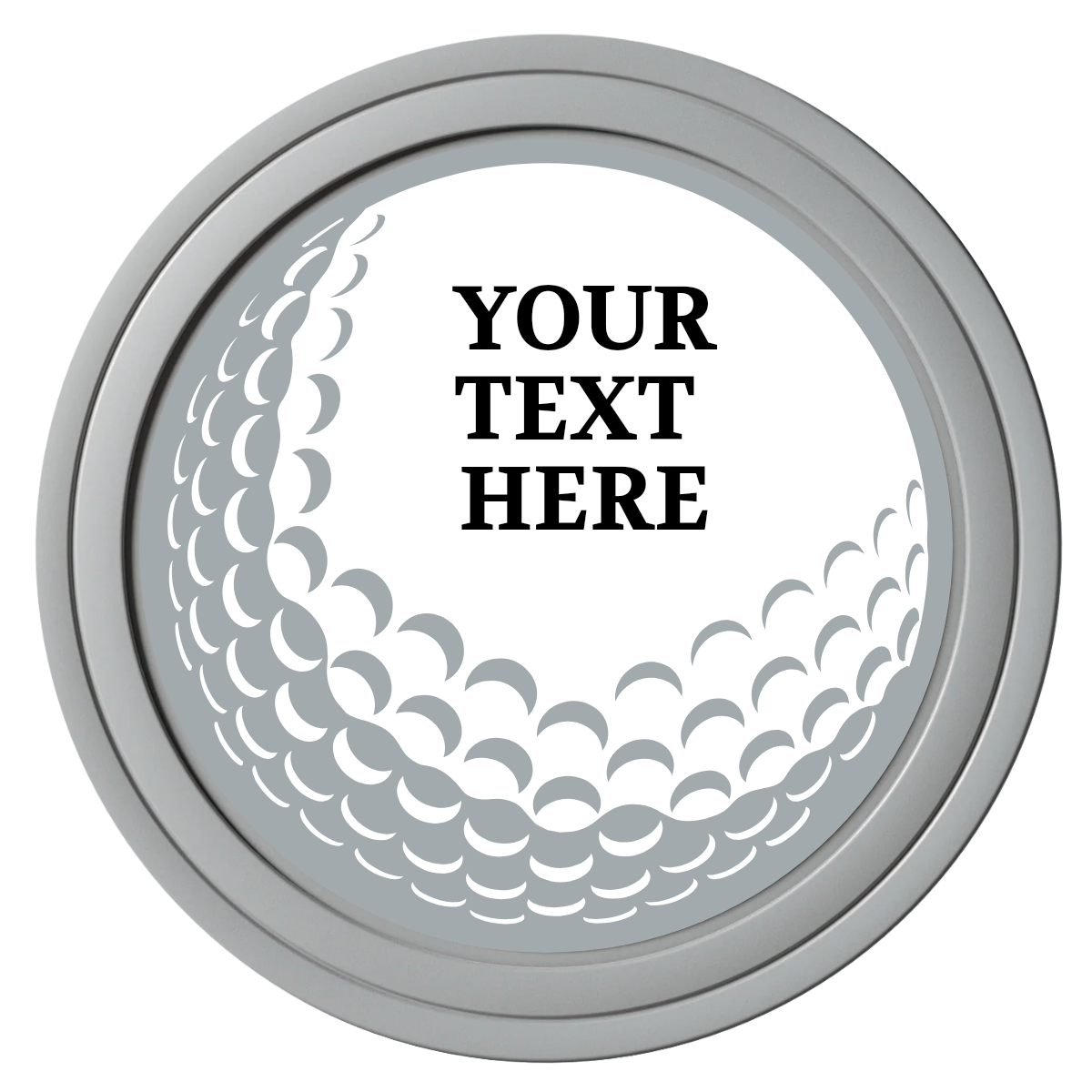 Hole In One Composite Poker Chips - Gray / Solid - Front