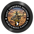 Army Airborne Aluminum Poker Chips - Black - Front