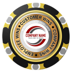 Gold Standard Clay Poker Chips - Black / Monte Carlo / 40mm - Front